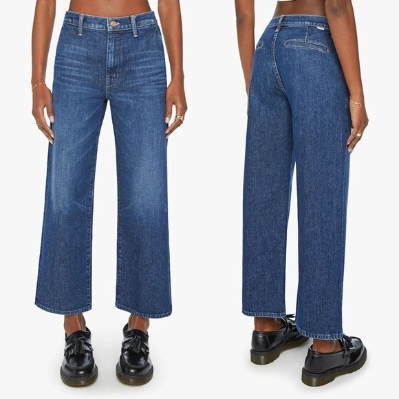 NEW! MOTHER- The Dodge Prep Ankle Jeans in Mid Wash Yee Haw Size 26 - Picture 1 of 9